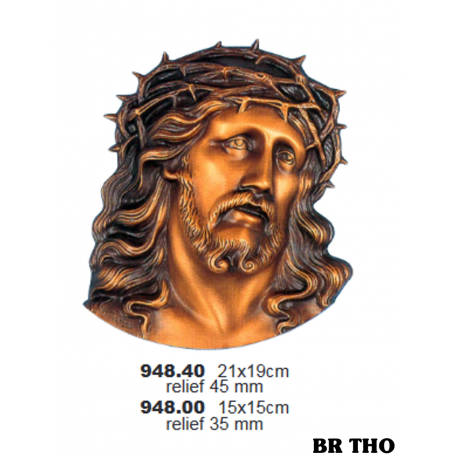 TÊTE DE CHRIST BRONZE à plaquer