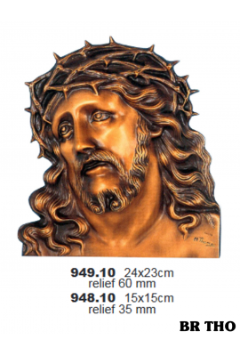 TÊTE DE CHRIST BRONZE à plaquer