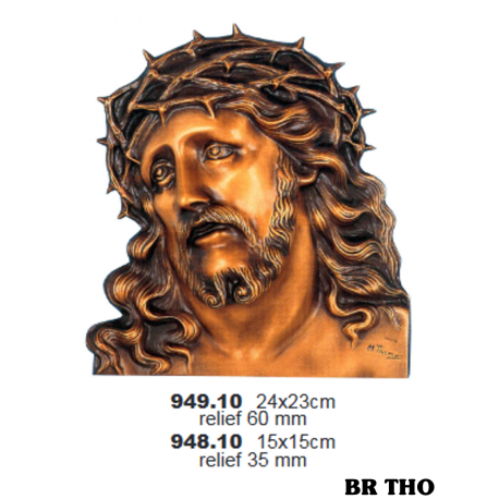 TÊTE DE CHRIST BRONZE à plaquer