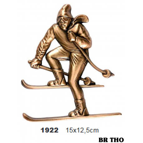 BRONZE SKIEUR à plaquer