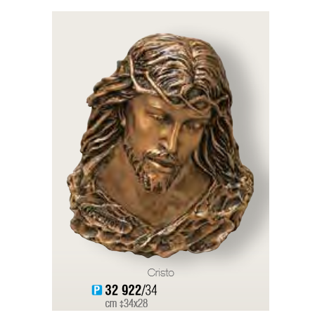 TÊTE DE CHRIST BRONZE à plaquer