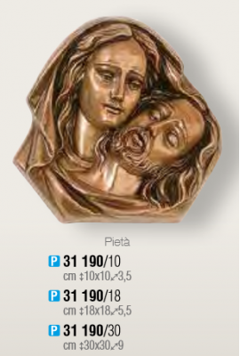 PIETA VIERGE ET CHRIST BRONZE à plaquer