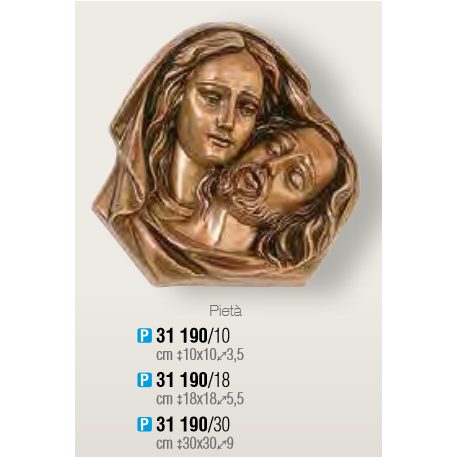 PIETA VIERGE ET CHRIST BRONZE à plaquer