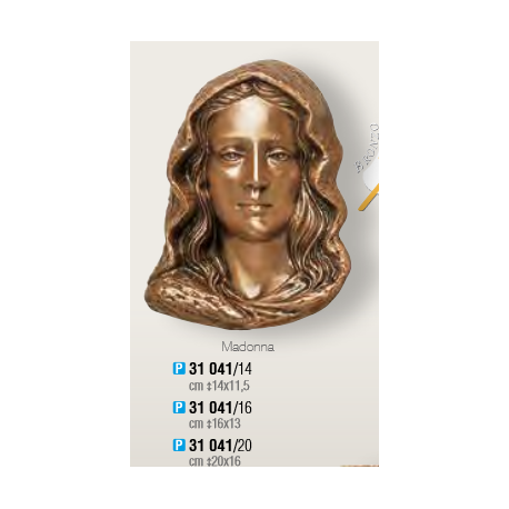 TÊTE DE VIERGE BRONZE à plaquer