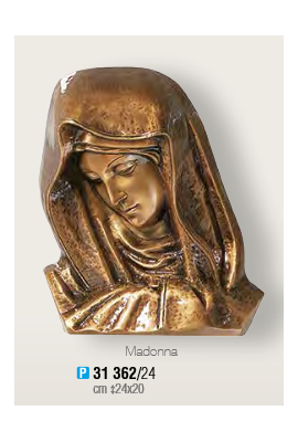 TÊTE DE VIERGE BRONZE à plaquer