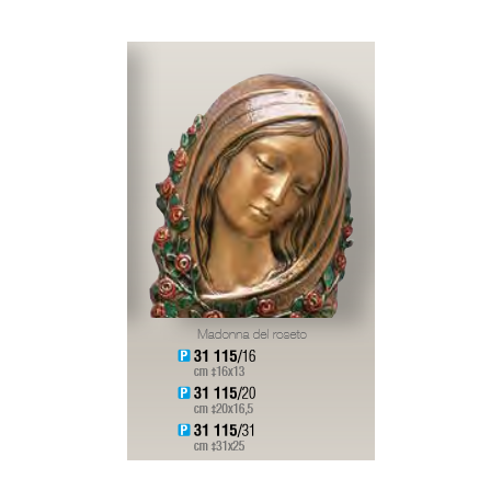 TÊTE DE VIERGE BRONZE à plaquer