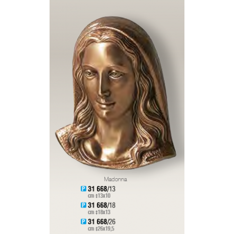 TÊTE DE VIERGE BRONZE à plaquer