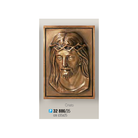 TÊTE DE CHRIST BRONZE à plaquer