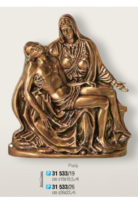 PIETA VIERGE ET CHRIST BRONZE à plaquer