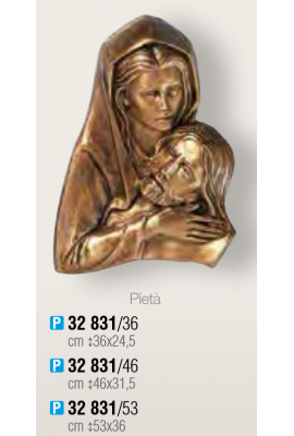 PIETA VIERGE ET CHRIST BRONZE à plaquer